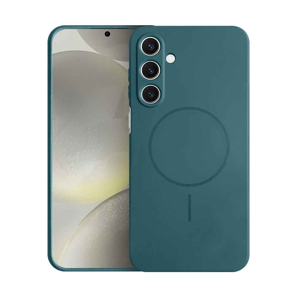 Hot Selling Trendy Solid Color Imitation Magnetic Phone Case - Shockproof Magnetic Cover with Built-In Magnet for Wireless Charging
