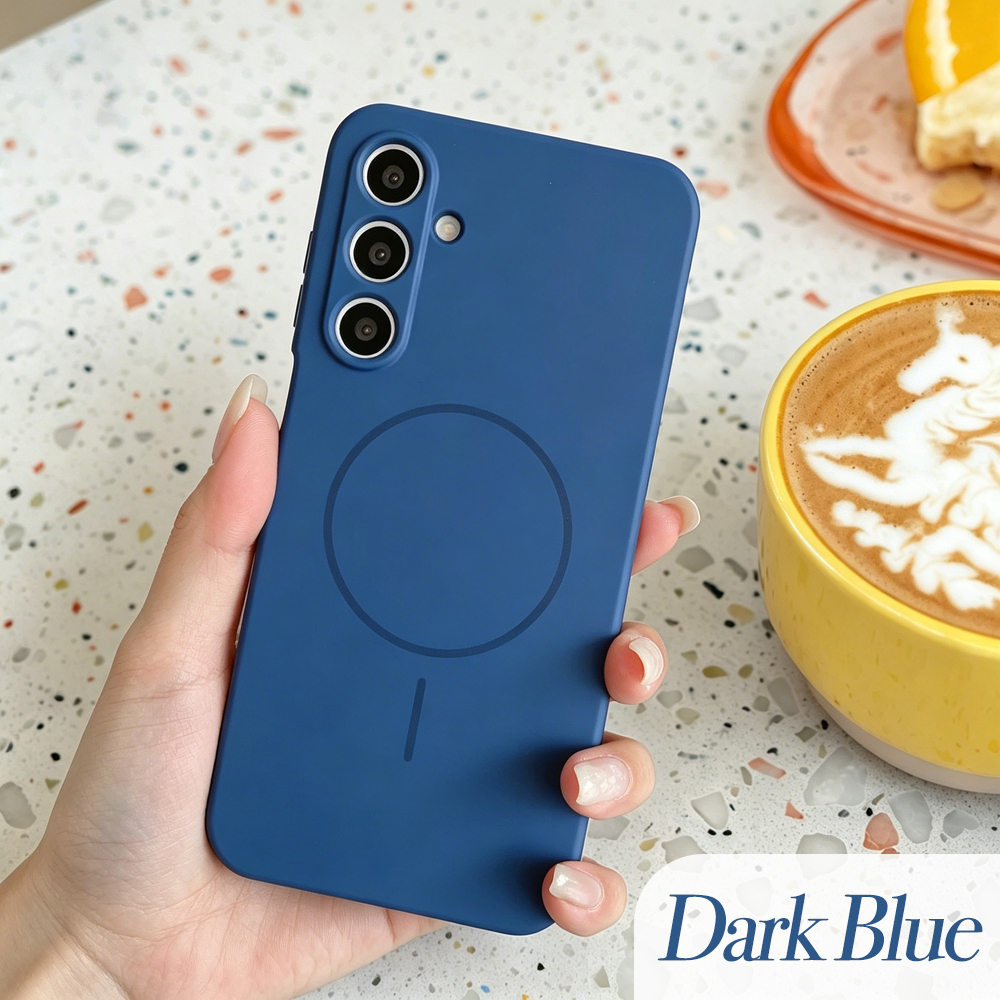 Hot Selling Trendy Solid Color Imitation Magnetic Phone Case - Shockproof Magnetic Cover with Built-In Magnet for Wireless Charging