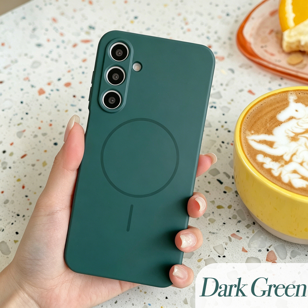 Hot Selling Trendy Solid Color Imitation Magnetic Phone Case - Shockproof Magnetic Cover with Built-In Magnet for Wireless Charging