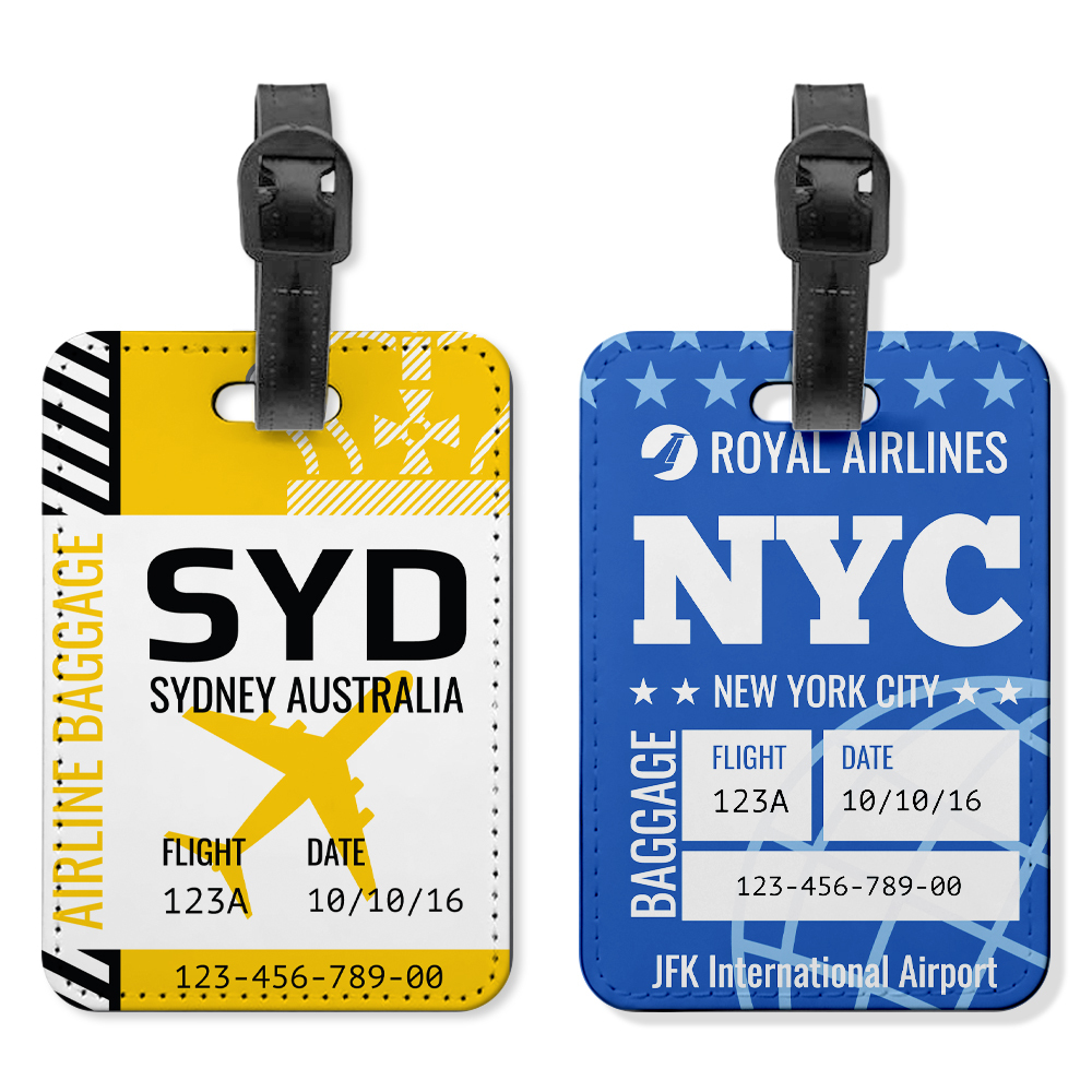 DIY Personalized Sublimation Luggage Tag Blanks - Custom Heat Transfer PU Leather Suitcase Label for Travel Accessories & Promotional Gifts