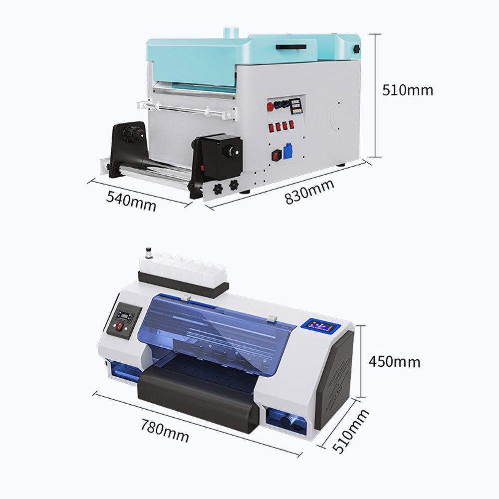 Professional A3 DTF Printer with Upgrade Intelligent Smokeless Powder Shaker Machine - Dual-Head Printing DTF Machine for T-Shirt & Garment Heat Transfer