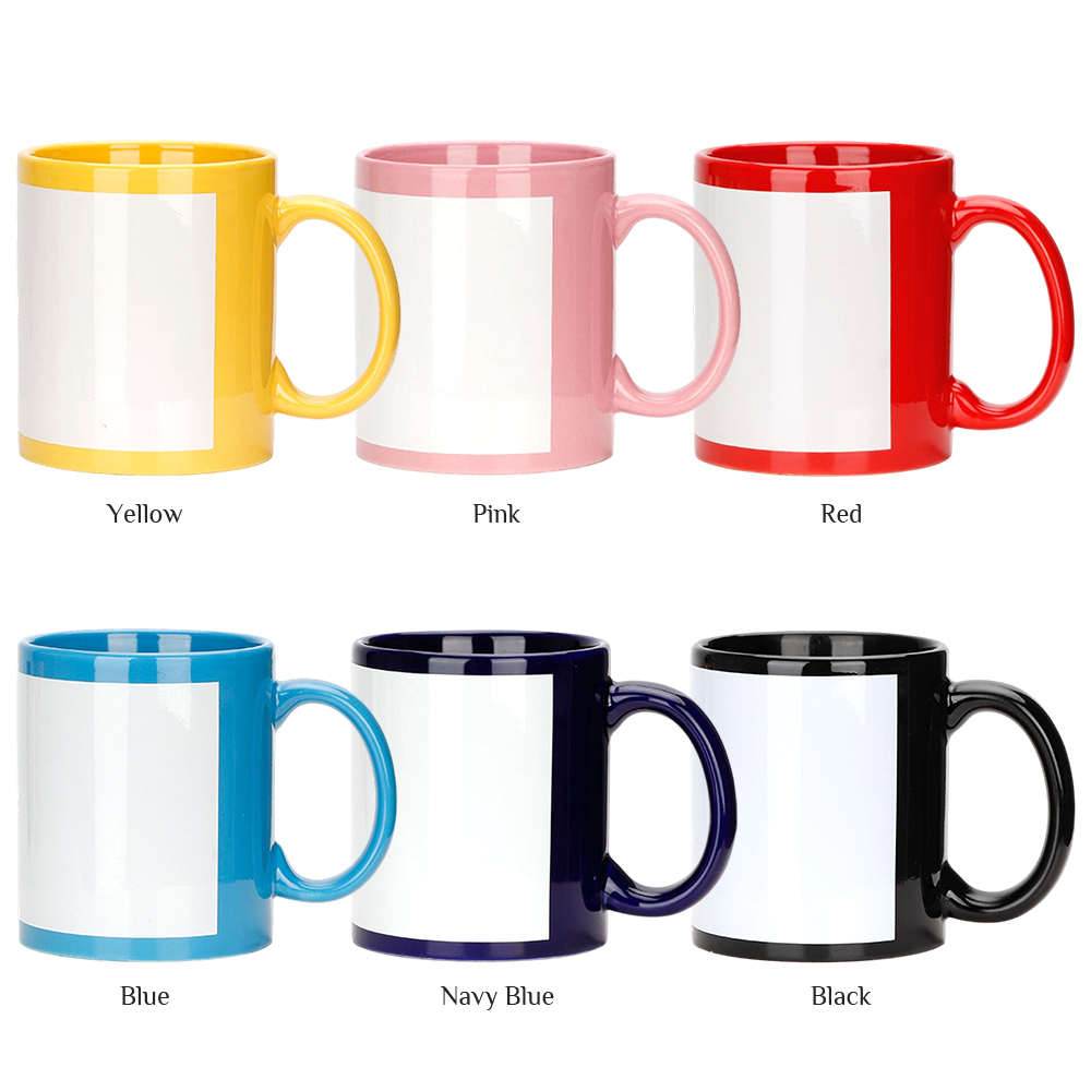 Hot Selling Sublimation Colorful Mug Blanks Heat Transfer DIY Coffee Cups for Home Supplies with 6 Colors Option Wholesale