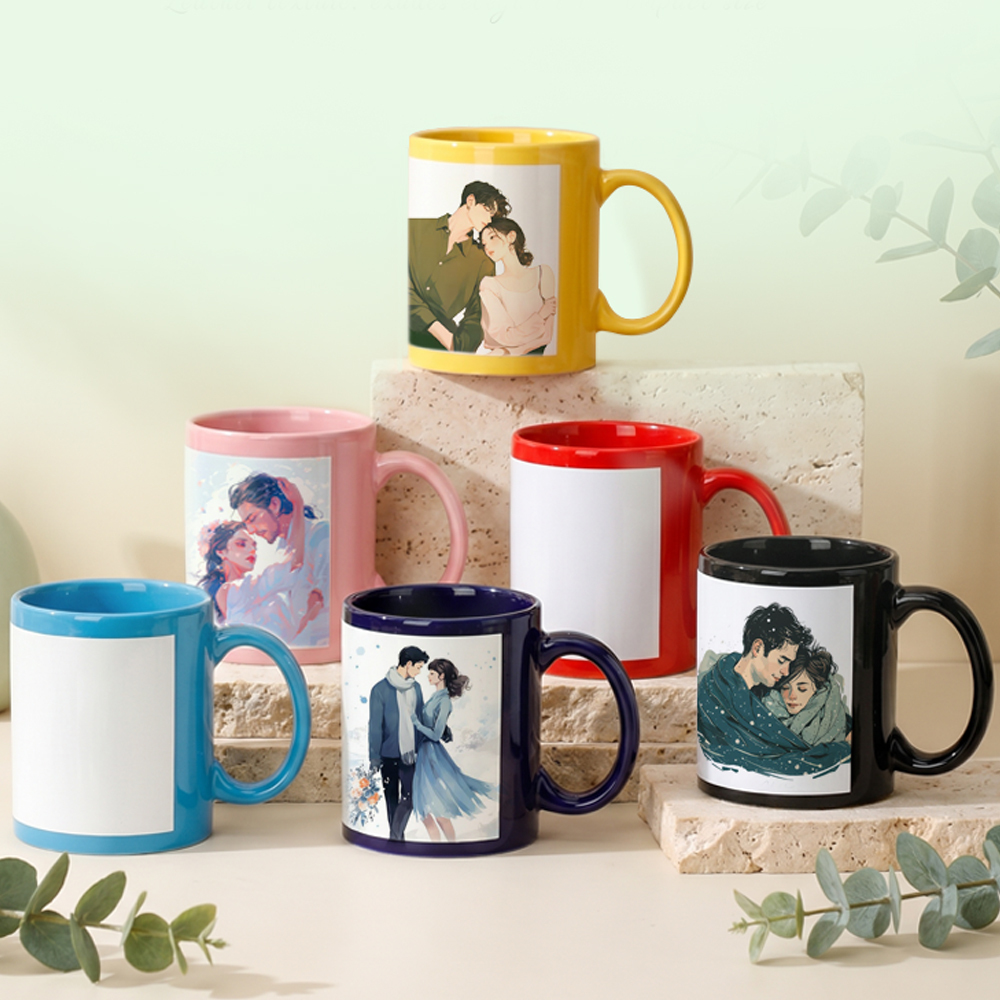Hot Selling Sublimation Colorful Mug Blanks Heat Transfer DIY Coffee Cups for Home Supplies with 6 Colors Option Wholesale