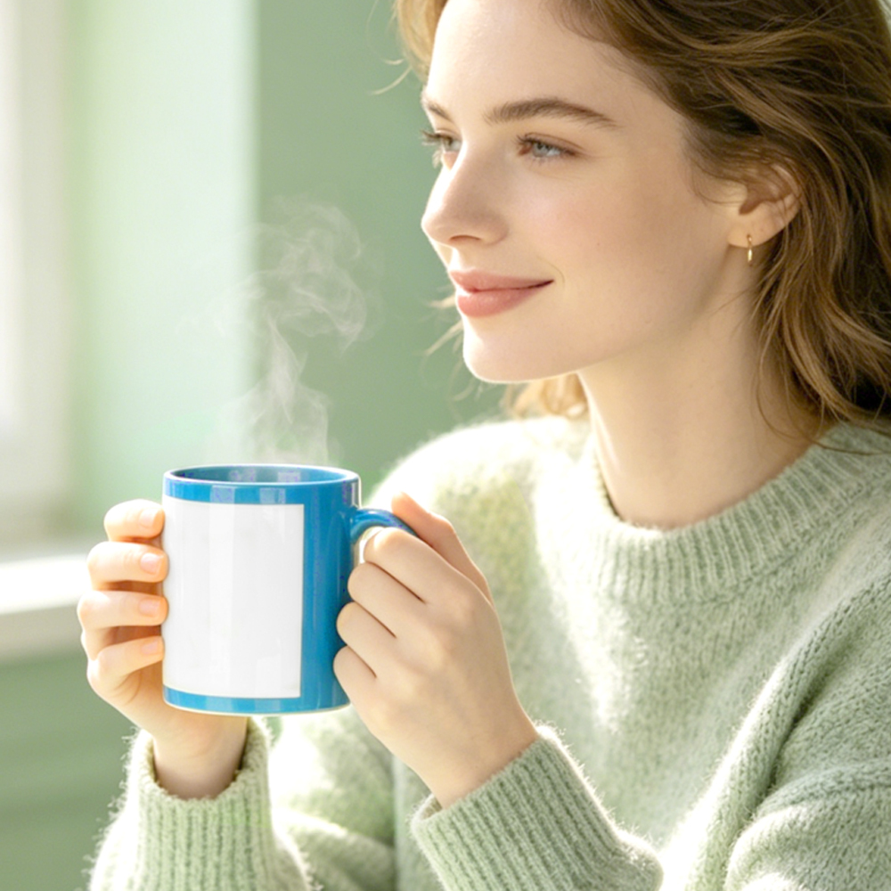 Hot Selling Sublimation Colorful Mug Blanks Heat Transfer DIY Coffee Cups for Home Supplies with 6 Colors Option Wholesale