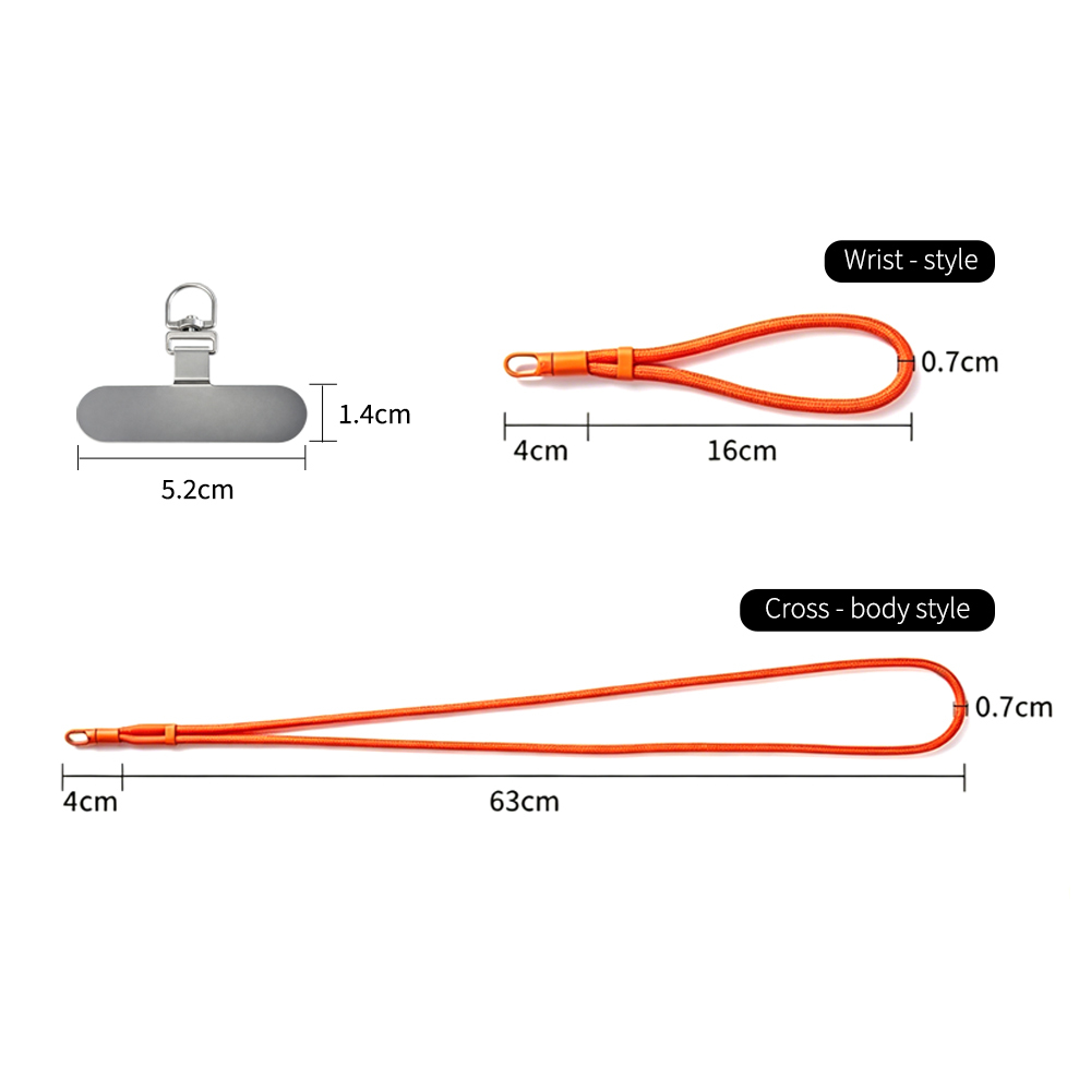 Colorful Phone Lanyard Wrist Crossbody Strap Universal Adjustable Phone Neck Holder Rope With Patch Tether For Mobile Cover