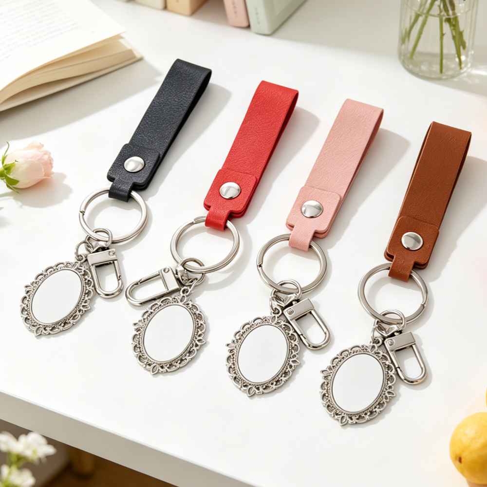 Sublimation Dopamine Lanyard PU Leather Nylon Phone Stripe Heat Transfer Vintage Pendant Keychain Wrist Strap 6 Styles Blanks