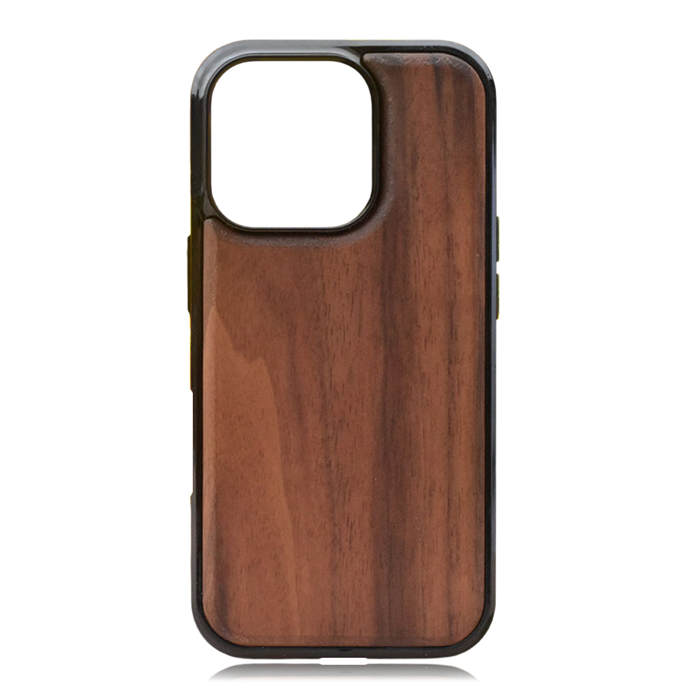 Custom Laser Engraving Natural Wooden TPU Phone Case For iPhone Series Wholesale Protective Wood Back Cover