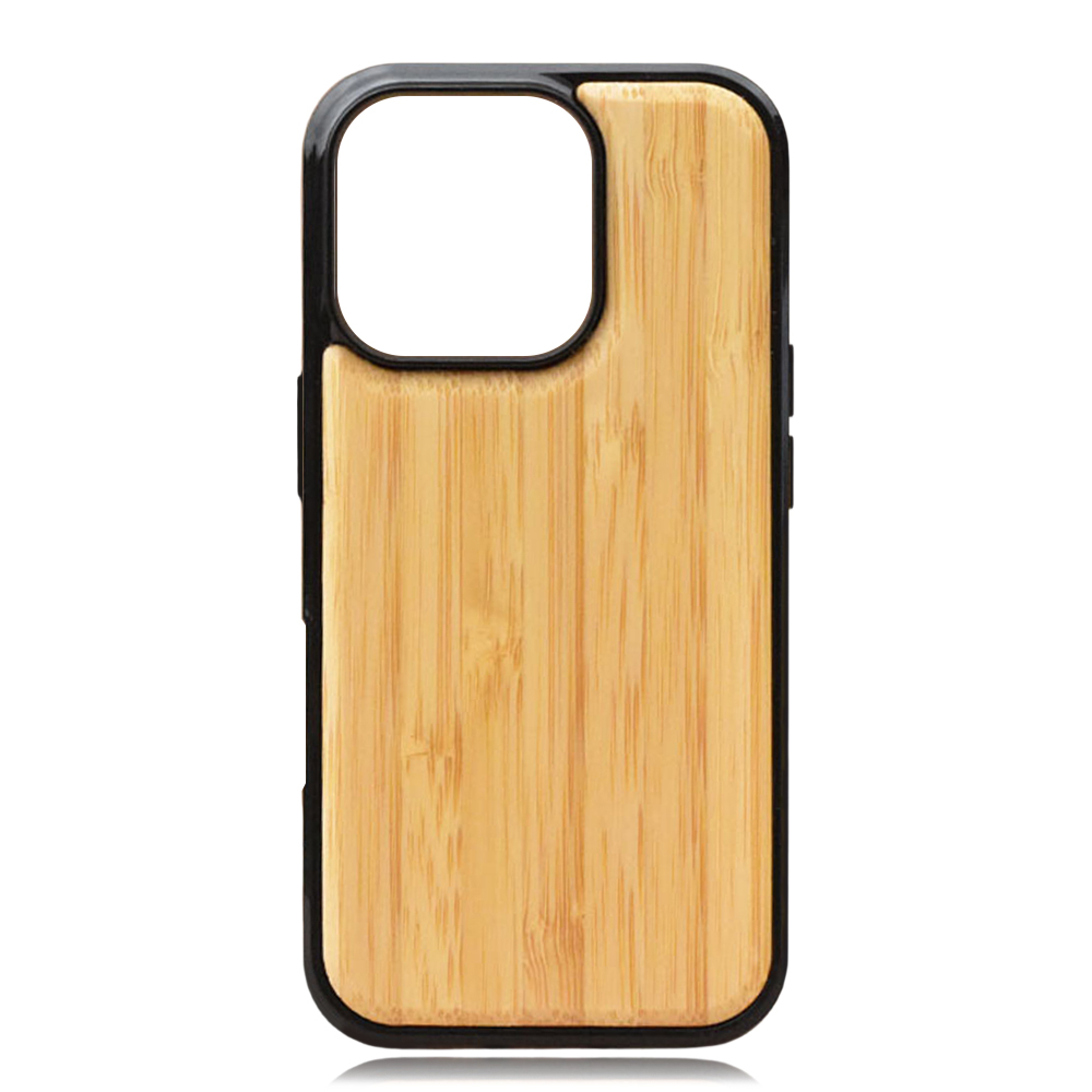 Custom Laser Engraving Natural Wooden TPU Phone Case For iPhone Series Wholesale Protective Wood Back Cover