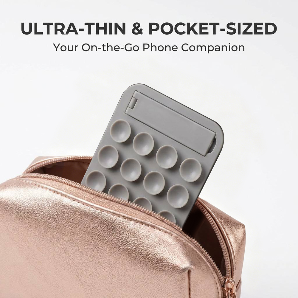 Silicone Suction Phone Holder 3 In 1 Vacuum Suction Cup Phone Stand Foldable Kickstand Wall Mount 10 Macaron Colors Universal