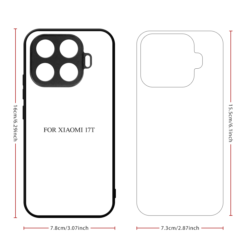 For Xiaomi 17 Max 5G Sublimation Phone Case Blanks - DIY Custom 2D TPU Phone Cover Protetcive Phone Shell for Xiaomi 17