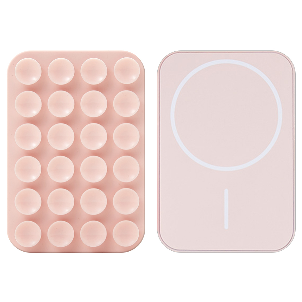 Ultra Slim Magnetic Silicone Phone Holder with 3D Suction Grip Strong Adsorption Hands Free Selfie Mirror Video Call Mount