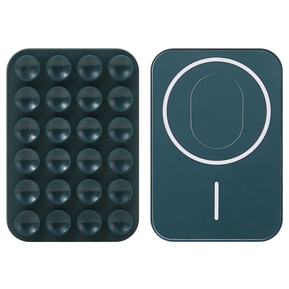 Ultra Slim Magnetic Silicone Phone Holder with 3D Suction Grip Strong Adsorption Hands Free Selfie Mirror Video Call Mount