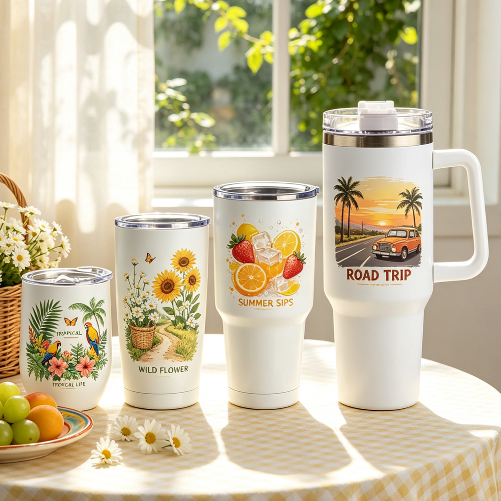 Wholesale Sublimation Stainless Steel Bottle Blanks DIY Custom Water Cups Vacuum Insulated Tumbler with Lid Straw for Gift Promo