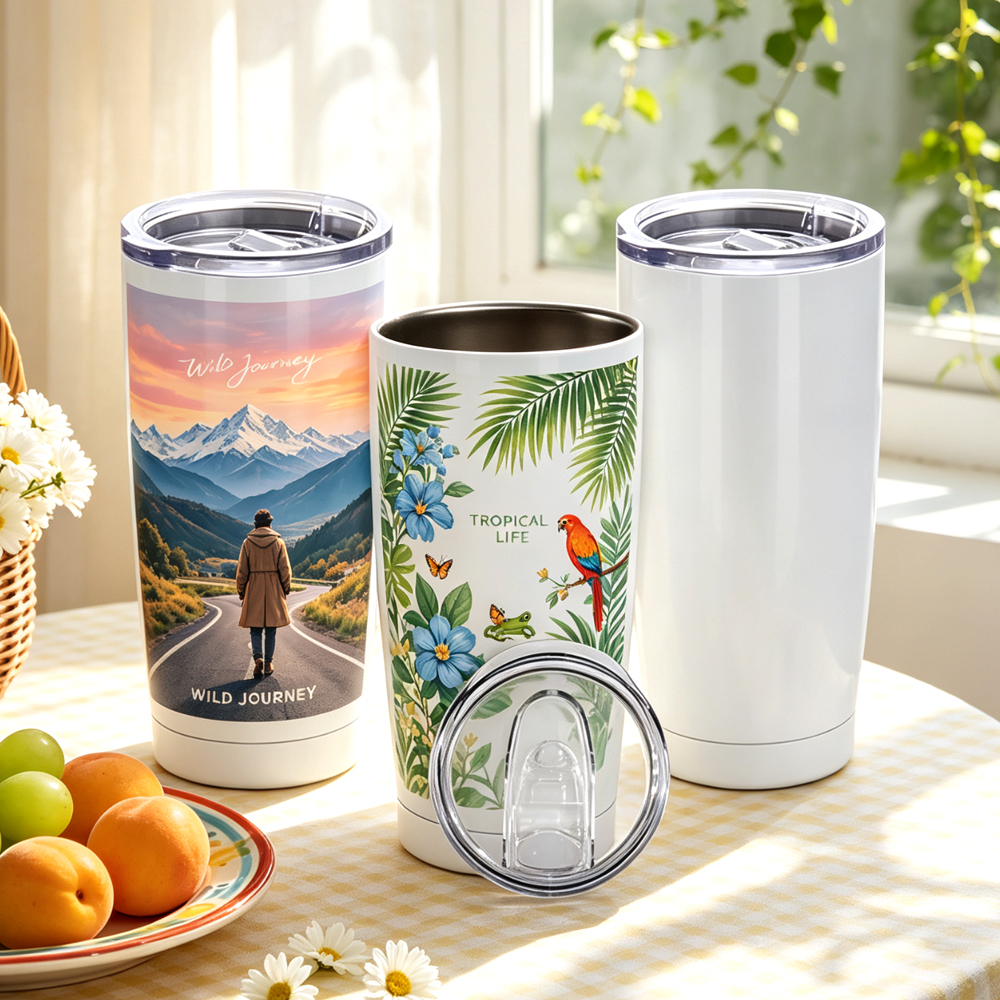 Wholesale Sublimation Stainless Steel Bottle Blanks DIY Custom Water Cups Vacuum Insulated Tumbler with Lid Straw for Gift Promo