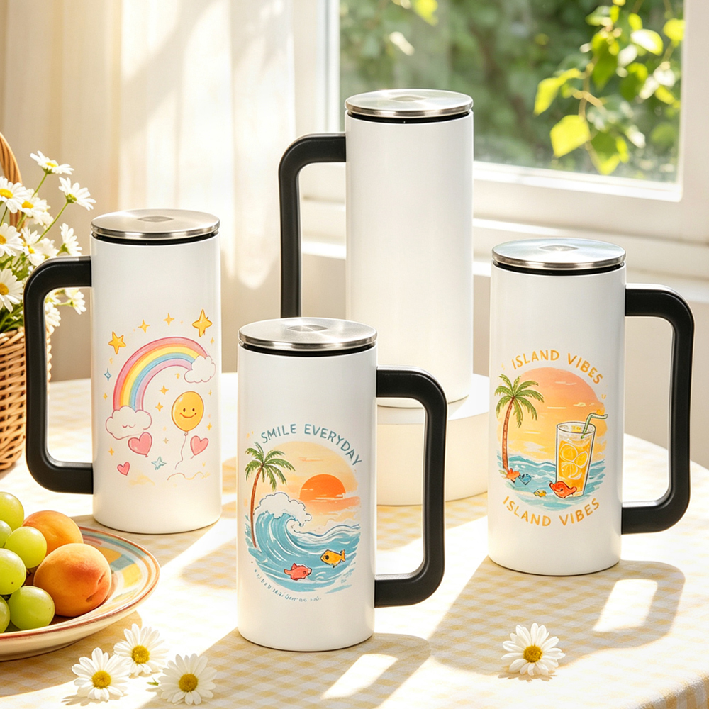 Wholesale Sublimation Stainless Steel Bottle Blanks DIY Custom Water Cups Vacuum Insulated Tumbler with Lid Straw for Gift Promo