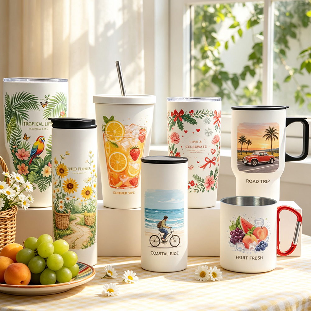 Wholesale Sublimation Stainless Steel Bottle Blanks DIY Custom Water Cups Vacuum Insulated Tumbler with Lid Straw for Gift Promo