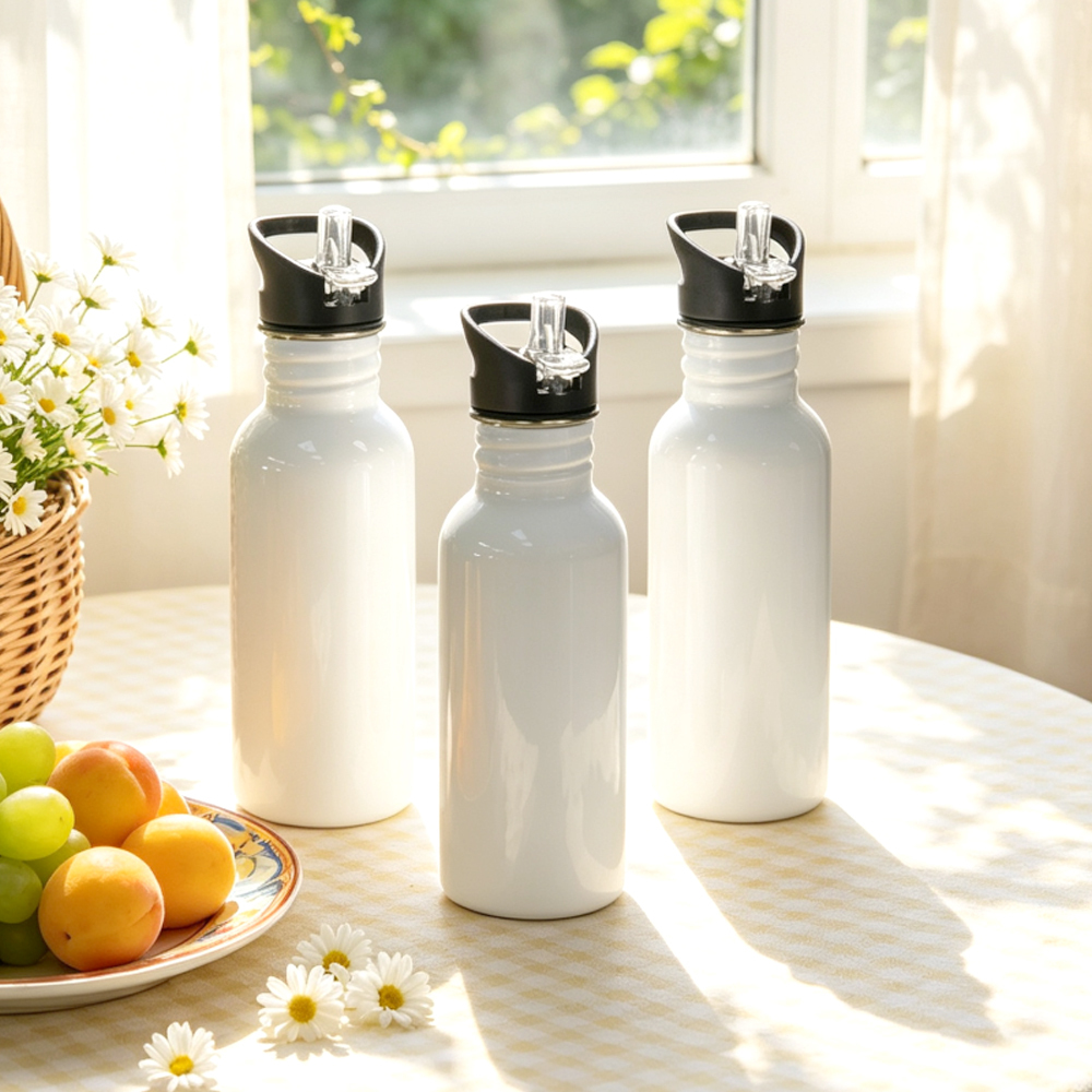 Wholesale Sublimation Stainless Steel Bottle Blanks DIY Custom Water Cups Vacuum Insulated Tumbler with Lid Straw for Gift Promo