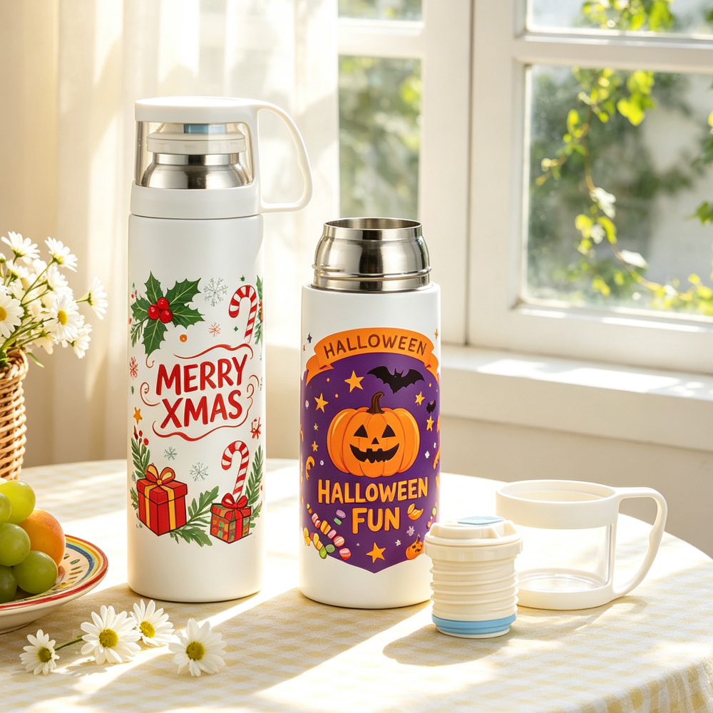 Wholesale Sublimation Stainless Steel Bottle Blanks DIY Custom Water Cups Vacuum Insulated Tumbler with Lid Straw for Gift Promo