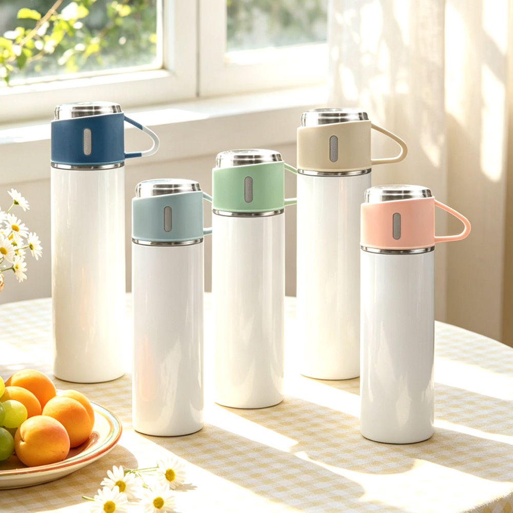 Wholesale Sublimation Stainless Steel Bottle Blanks DIY Custom Water Cups Vacuum Insulated Tumbler with Lid Straw for Gift Promo