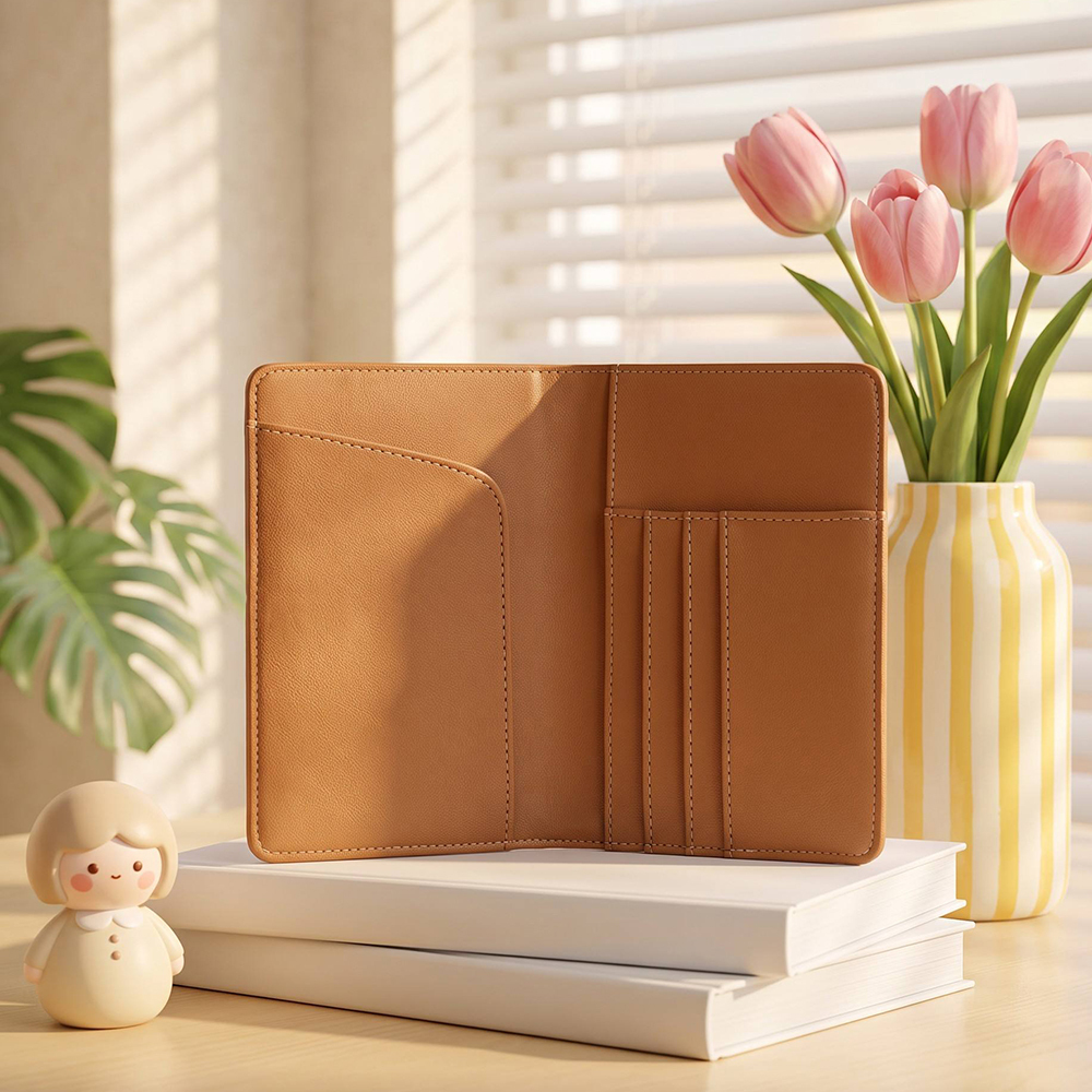 Wholesale Sublimation Blanks PU Leather Passport Holder DIY Custom Travel Document Cover with Card Slots Elastic Band for Gift Promo