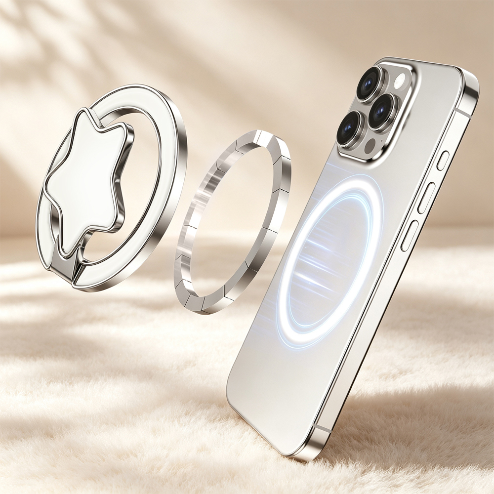 Sublimation Magnetic Phone Holder Blanks DIY Custom Rotatable Phone Grip Stand 270 Degree N52 Magnet 5 Shapes PET Metal