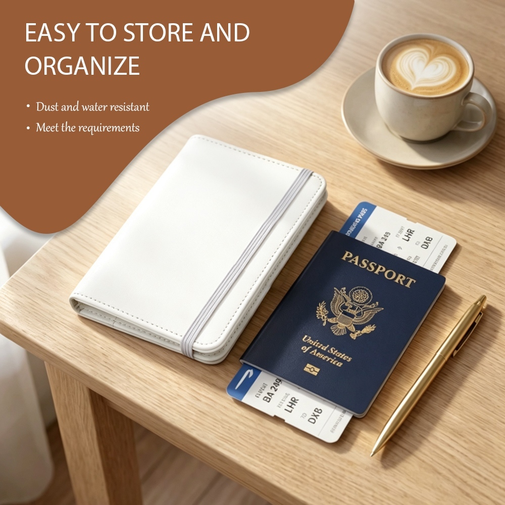 Sublimation PU Leather Passport Cover Blanks DIY Custom Heat Transfer Travel Wallet Credit Card Holder 4 Colors 10.9x15cm