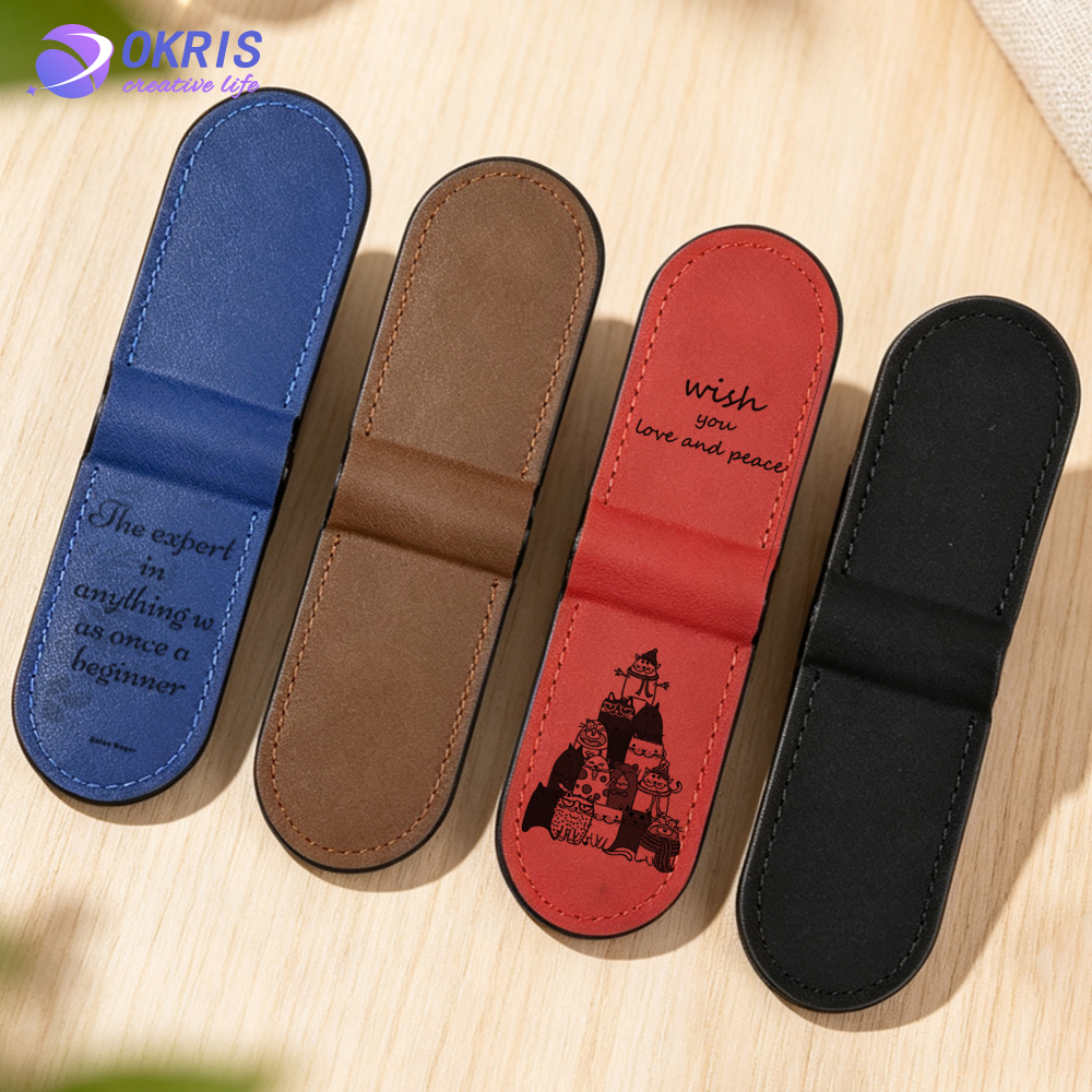 DIY Laser Engraving Money Clip Blanks PU Leather Magnetic Cash Holder Custom Wallet Clip 4 Colors 15.1x4.2cm Business Gift