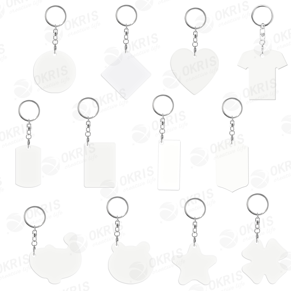 Sublimation Aluminum Keychain Custom Heat Transfer Printing for Logos, Artwork, or Text | Ready for Sublimation | Bulk Orders Available