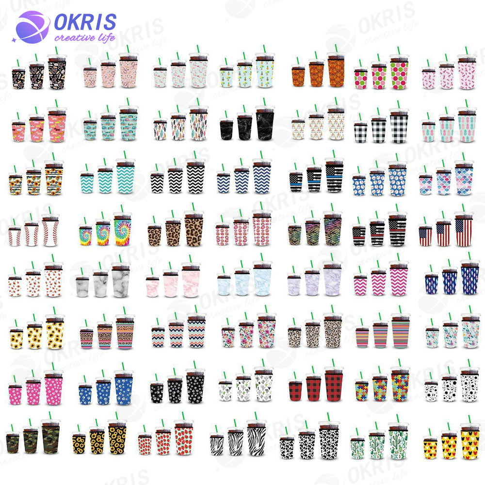 Bulk Sublimation Cup Sleeve Blanks - Neoprene DIY Custom Cold Cup Covers 16oz 24oz 32oz Washable Reusable Cup Holder