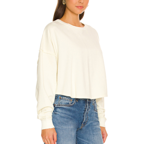 Solid Color Back Drawstring Pullover