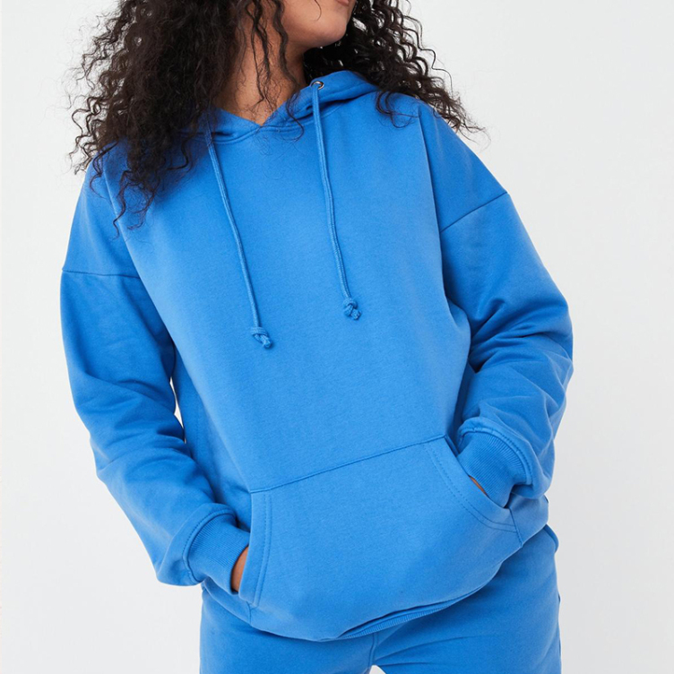 blue oversized hoodie