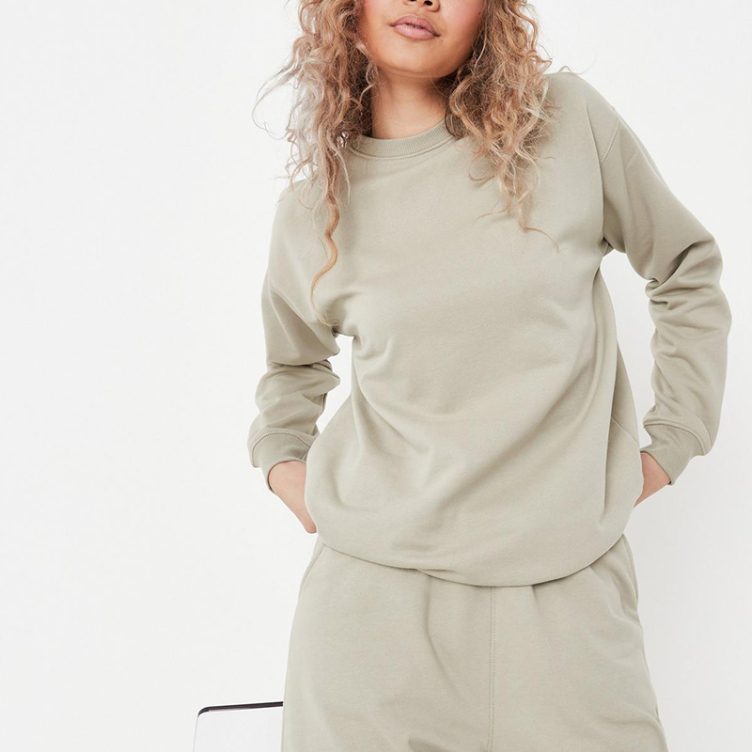 khaki sweatshirt