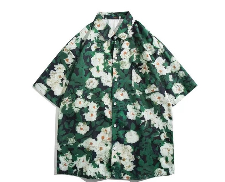 Vintage printed beach shirt
