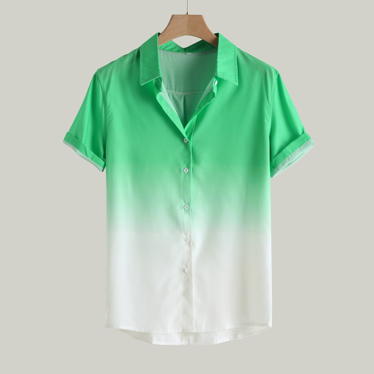 Gradient short-sleeved shirt