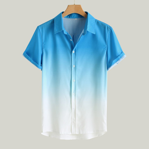 Gradient short-sleeved shirt