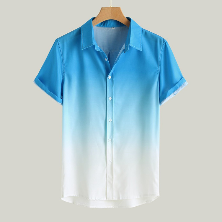 Gradient short-sleeved shirt