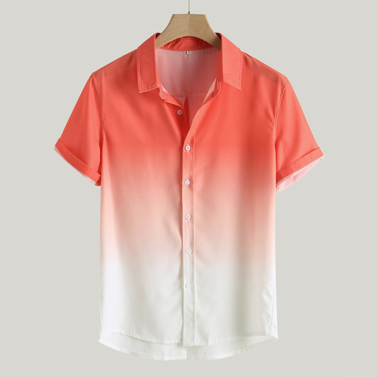 Gradient short-sleeved shirt