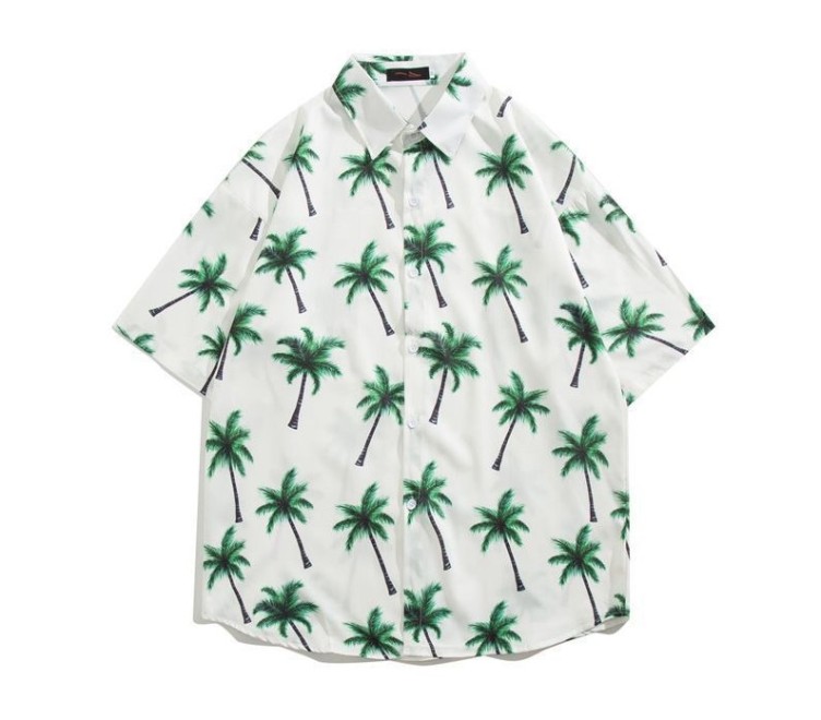 Vintage printed beach shirt