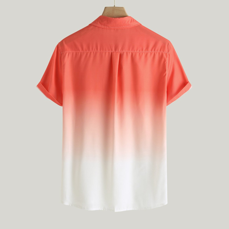 Gradient short-sleeved shirt