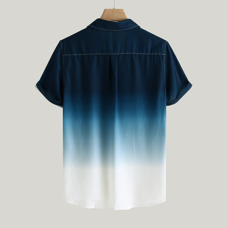 Gradient short-sleeved shirt
