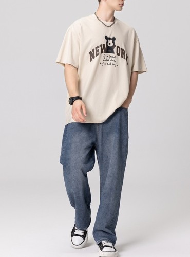 Little bear print T-shirts