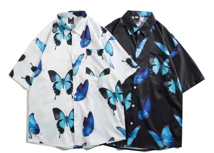 Vintage printed beach shirt