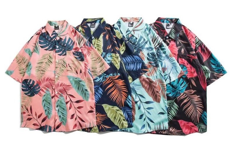 Vintage printed beach shirt