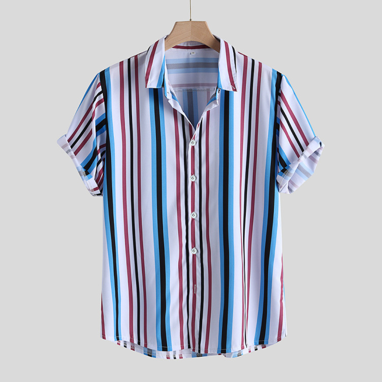 Casual striped loose shirt