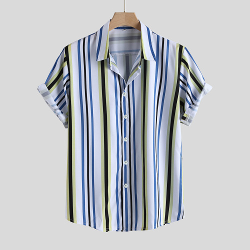 Casual striped loose shirt