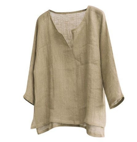 Cotton and linen loose fashion trend shirt
