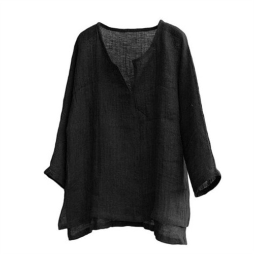 Cotton and linen loose fashion trend shirt