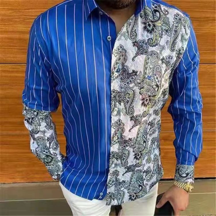 Men's plaid casual personalized shirt