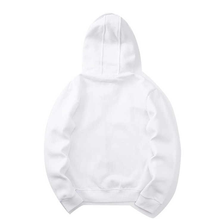 Loose zip lettering trend hoodie