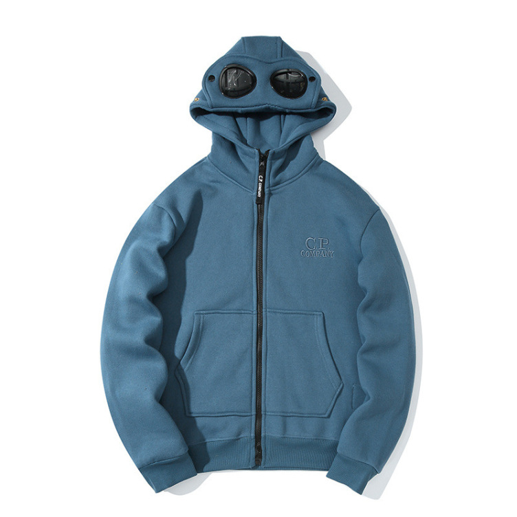 Loose zip lettering trend hoodie